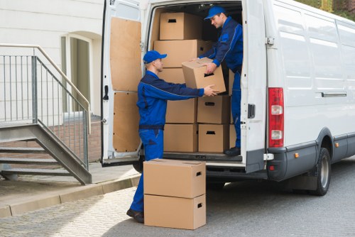 Packed boxes ready for relocation
